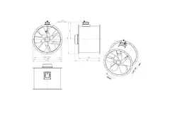 Axial 800 mm duct fan - AL 800 D84U 02 CFG