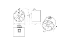 Axial 800 mm duct fan - AL 800 D84U 03 CFG