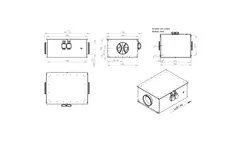 Tube fan 250 mm insulated energy efficient - EM DUO 250 EC K 02