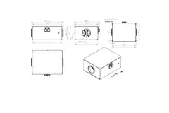 Tube fan 280 mm insulated energy efficient - EM DUO 280 EC K 01