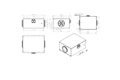 Tube fan 355 mm insulated energy efficient - EM DUO 355 EC K 01
