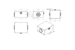 Tube fan 400 mm insulated energy efficient - EM DUO 400 EC K 01