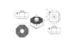 Roof fan vertical metal - DVL 630 D4 RK 01
