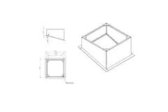Sloping roof curb for DVN(I), DHA(P), DHN, DVA(P) 560,630 - DSF 560 16