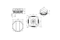 Roof fan horizontal metal - DHA 250 ECP 40
