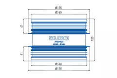 Duco Connector with Rubber D160-D160 (M/M)