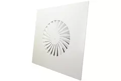 Swirl diffuser fixed vanes 400mm square - SWS400 RAL9010