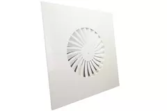 Swirl diffuser fixed vanes 500mm square - SWS500 RAL9010