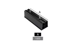 Mounting bar outside unit made of hard PVC, length 1000mm