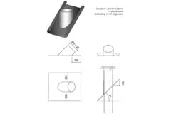 Thermoduct lead slate diameter 160mm - 45°