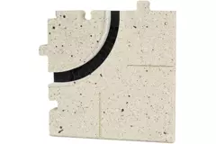 Ergovent curved corner piece for modular plug-in line gratings