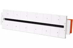Ergovent drop-in frameless louvre 600 mm with connection diameter 75 mm - profile (vertical)