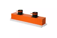 Ergovent drop-in frameless louvre 600 mm with connection diameter 75 mm - profile (vertical)
