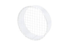 Pipe grille Ø 125mm with mesh for spiral pipe - bespoke RAL9010