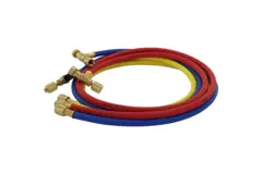 Hose set 1.5M R410A with measuring valve and schrader seal 5/16