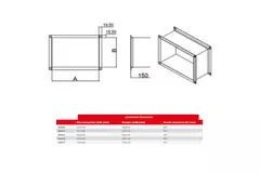 Maxivent flexible rectangular connector M4004 horizontal - FC