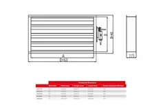 Maxivent damper with actuator for M4555 horizontal low profile left - DAL