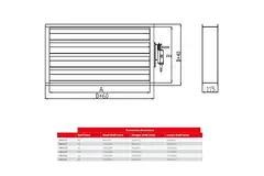 Maxivent damper with actuator for MR4521 horizontal left - DAL