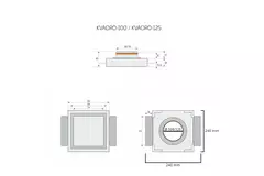 Ergovent frameless square ventilation valve 125 mm