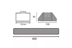 ClimaConnect mounting bar made of vibration damping rubber 450 mm