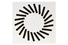 Swirl diffuser steel with adjustable deflectors - 400x400 mm - RAL 9010