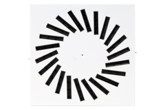Swirl diffuser steel with adjustable deflectors - 400x400 mm - RAL 9016