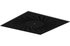 Swirl diffuser steel with adjustable deflectors - 595x595 mm - RAL 9005