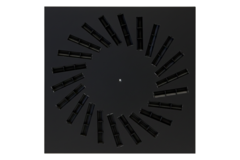 Swirl diffuser steel with adjustable deflectors - 400x400 mm - RAL 9005