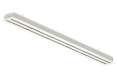 Line diffuser aluminum with 3 adjustable pattern blades - 500 mm - RAL 9010