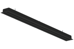 Line diffuser aluminum with 1 adjustable pattern sheet - 1250 mm - RAL 9005