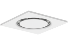 Ceiling diffuser steel round air outlet for supply and exhaust 595x595 mm - 250 mm - RAL 9016