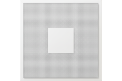 Perforated ceiling diffuser for supply and exhaust 595x595 mm - 125 mm - RAL 9016