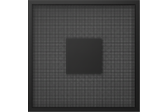 Perforated ceiling diffuser for supply and exhaust 595x595 mm - 125 mm - RAL 9005