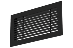 Aluminium bar grating - with friction springs - 400x200 mm - RAL 9005