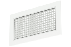 Wall grille aluminum with fixed grid - with friction springs - 600x300 mm - RAL 9016