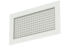 Wall grille aluminum with fixed grid - with friction springs - 600x300 mm - RAL 9010