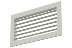 Wall grille aluminum single adjustable - with friction springs - 200x100 mm - RAL 9010