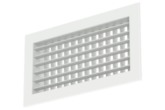 Wall grille aluminum double adjustable - with friction springs - 200x100 mm - RAL 9016