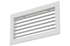 Wall grille aluminum single adjustable - with friction springs - 200x100 mm - RAL 9016