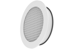 Round wall grille aluminum with fixed grid - 200 mm - RAL 9003