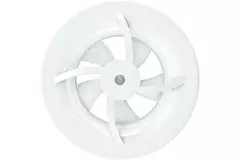 Solara bathroom fan with heat mover - 100 mm diameter - matte white