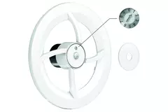 Solara bathroom fan with heat mover - 100 mm diameter - matte Black