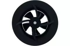 Solara bathroom fan with heat mover - 100 mm diameter - matte Black