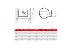 Round CAV Constant volume controller single wall diameter 100 mm