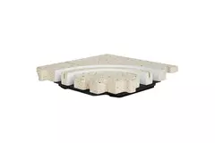 Ergovent curved corner piece for modular plug-in line gratings with 2 slots