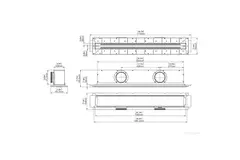 Ergovent plasterable frameless louvre 1050 mm with connection diameter 125 mm - air conditioning - 2 slots