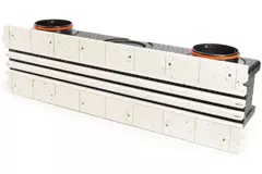 Ergovent plasterable frameless louvre 1000 mm with connection diameter 150 mm - air conditioning - 3 slots