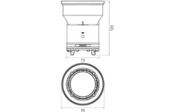 Ubbink Air Excellent 23C connector for DBOX air distribution box 125/500
