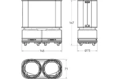Ubbink Air Excellent 2x 23C - 55SC reducer