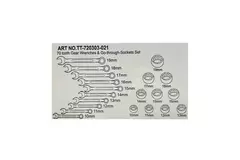 Insert-ring ratchet wrench set 21 pieces